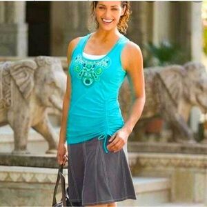 Athleta Whatever Flare Skirt Skort in Gray,‎ Athleta Skirts, Skirt w/ Shorts S 4